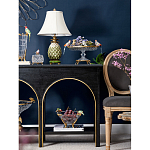 Чаша из прозрачного стекла на бронзовых ножках с фигурками попугаев Eden Garden варинант исполнения - 4 | Loft Concept во Владивостоке