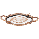 Поднос декоративный с фигурками птиц Mirror Surface Bronze варинант исполнения - 1 | Loft Concept во Владивостоке