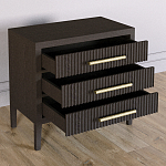 Тумба Primo  с тремя ящиками шпон темный орех варинант исполнения - 3 | Loft Concept во Владивостоке