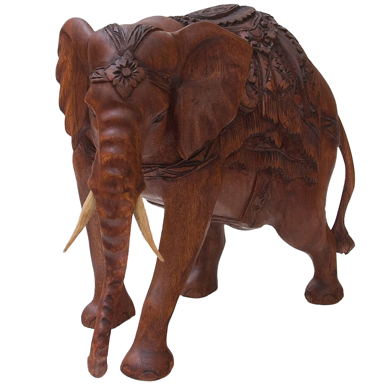 Статуэтка деревянная в виде слона Dressy Elephant Коричневый Статуэтка деревянная в виде слона Dressy Elephant Коричневый во Владивостоке | Loft Concept