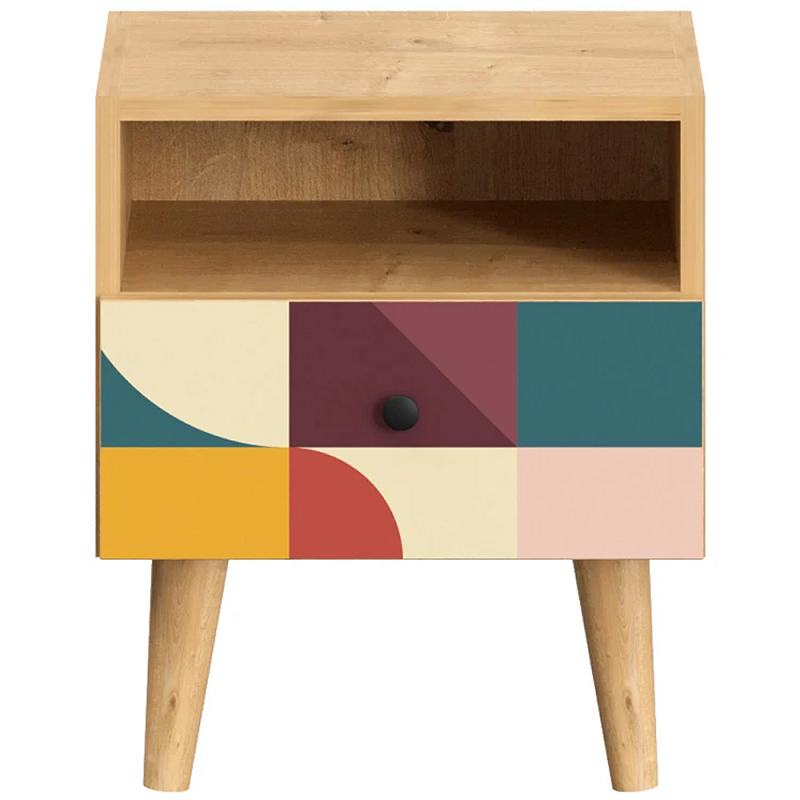 Прикроватная тумба с изображением на ящике Elise Nightstand Мульти Древесина Прикроватная тумба с изображением на ящике Elise Nightstand Мульти Древесина во Владивостоке | Loft Concept