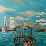 Обои ручная роспись Nantucket Crossing Brandt colourway on scenic paper варинант исполнения - 3 | Loft Concept во Владивостоке