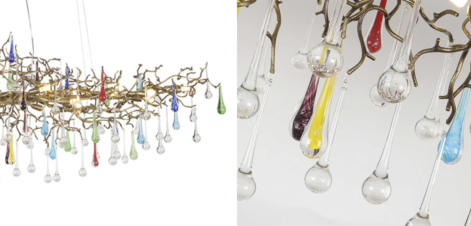 Люстра Waterfall Chandelier Colored Drops Люстра Waterfall Chandelier Colored Drops - Loft-Concept во Владивостоке