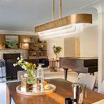 Люстра подвесная прямоугольная цвета латунь Kichler варинант исполнения - 6 | Loft Concept во Владивостоке