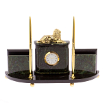 Настольный канцелярский набор из нефрита с декором в виде льва Golden Lion варинант исполнения - 1 | Loft Concept во Владивостоке