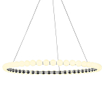 Люстра светодиодная кольцевая с круглыми плафонами белого цвета PEARLS Suspension 80 варинант исполнения - 1 | Loft Concept во Владивостоке