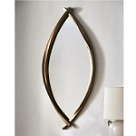 Зеркало овальное в деревянной золотистой раме Oval Gold Lines варинант исполнения - 4 | Loft Concept во Владивостоке