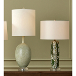 Настольная лампа керамическая с кремовым абажуром Scenic Column варинант исполнения - 6 | Loft Concept во Владивостоке