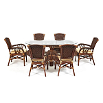 Комплект обеденный из ротанга Eloise grand варинант исполнения - 1 | Loft Concept во Владивостоке