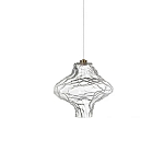 Подвесной светильник с плафоном из фактурного прозрачного стекла Light Ensemble варинант исполнения - 7 | Loft Concept во Владивостоке