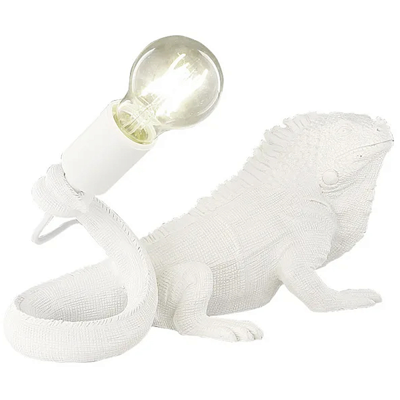 Настольная лампа в виде ящерицы Игуана Iguana Table Lamp Белый Настольная лампа в виде ящерицы Игуана Iguana Table Lamp Белый во Владивостоке | Loft Concept