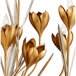 Люстра золотого цвета в виде цветков крокуса Hanging Flowers варинант исполнения - 1 | Loft Concept во Владивостоке