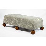 Банкетка Wakonda Gray Zebra с деревянными шариками  варинант исполнения - 1 | Loft Concept во Владивостоке