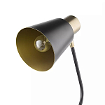 Настольная лампа с наклонным корпусом и подвижным плафоном в сочетании золотистого и чёрного цвета Work Surface Light варинант исполнения - 4 | Loft Concept во Владивостоке