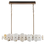 Подвесной светильник с фигурными элементами из белого алебастра Cryptocrystalline Stone варинант исполнения - 1 | Loft Concept во Владивостоке