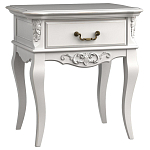 Тумба прикроватная белого цвета из массива бука в стиле прованс White Provence варинант исполнения - 2 | Loft Concept во Владивостоке