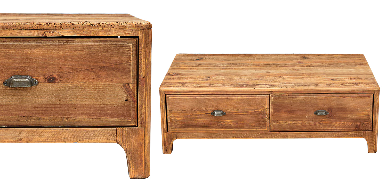 Кофейный стол из массива сосны с 4-мя ящиками Tegan Coffee Table Кофейный стол из массива сосны с 4-мя ящиками Tegan Coffee Table - Loft-Concept во Владивостоке