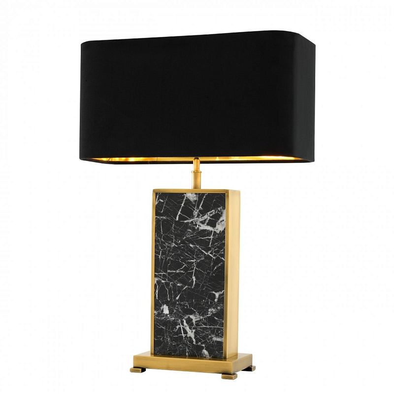 Настольная лампа Eichholtz Table Lamp Arrive Латунь Античная полированная Черный Мрамор Nero Черный Настольная лампа Eichholtz Table Lamp Arrive Латунь Античная полированная Черный Мрамор Nero Черный во Владивостоке | Loft Concept
