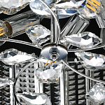 Люстра круглая на цепи цвета хром с прозрачными рельефными хрустальными пластинами Textured Glass Chandelier варинант исполнения - 9 | Loft Concept во Владивостоке