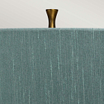 Настольная лампа с коническим дымчато-зелёным абажуром из искусственного шёлка Quintiesse варинант исполнения - 4 | Loft Concept во Владивостоке