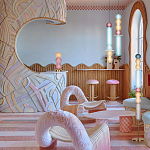 Торшер с разноцветными стеклянными цилиндрами и шарами Eclecticism  варинант исполнения - 4 | Loft Concept во Владивостоке