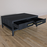 Кофейный стол Primo с двумя ящиками Черный дуб варинант исполнения - 8 | Loft Concept во Владивостоке