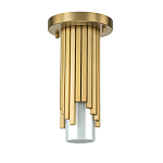 Потолочный светильник латунного цвета с цилиндрическим белым матовым плафоном Elstead Lighting варинант исполнения - 8 | Loft Concept во Владивостоке