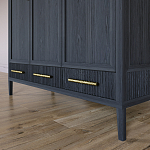 Большой Шкаф Primo Черный дуб с 3 дверьми и 3 выдвижными ящиками варинант исполнения - 6 | Loft Concept во Владивостоке