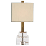 Настольная лампа прямоугольная на прозрачном основании Charm and Luxury варинант исполнения - 3 | Loft Concept во Владивостоке