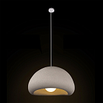 Подвесной светильник с куполообразным белым фактурным абажуром Sergey Makhno варинант исполнения - 3 | Loft Concept во Владивостоке