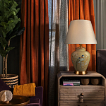 Настольная лампа бежевая с изображением птиц Slip Away варинант исполнения - 5 | Loft Concept во Владивостоке