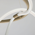 Люстра подвесная круглая золотого цвета с белыми изогнутыми световыми линиями Luke Lampco Tracer Lamp варинант исполнения - 7 | Loft Concept во Владивостоке