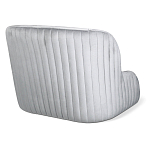 Барный стул со спинкой и подлокотниками на 4-х деревянных ножках Серый Велюр Ava Charm варинант исполнения - 3 | Loft Concept во Владивостоке