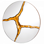 Зеркало кругле с декоративной золотой вставкой Golden Tree варинант исполнения - 1 | Loft Concept во Владивостоке