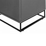 Шкаф-витрина цвета графит с полками и стеклянной дверью Strict Lines варинант исполнения - 5 | Loft Concept во Владивостоке