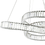 Подвесная люстра в виде изогнутых колец с хрустальным декором Ring Horizontal Oculus Chrome Light Chandelier варинант исполнения - 3 | Loft Concept во Владивостоке