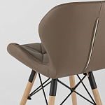 Стул с коричневым сиденьем из экокожи JEROEN варинант исполнения - 6 | Loft Concept во Владивостоке