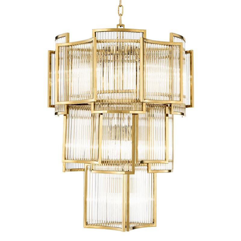 Люстра Chandelier Jet Set Gold Золотой Прозрачный (Transparent) Люстра Chandelier Jet Set Gold Золотой Прозрачный (Transparent) во Владивостоке | Loft Concept
