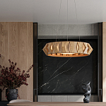 Люстра круглая из толстых деревянных реек Wooden Slats варинант исполнения - 4 | Loft Concept во Владивостоке