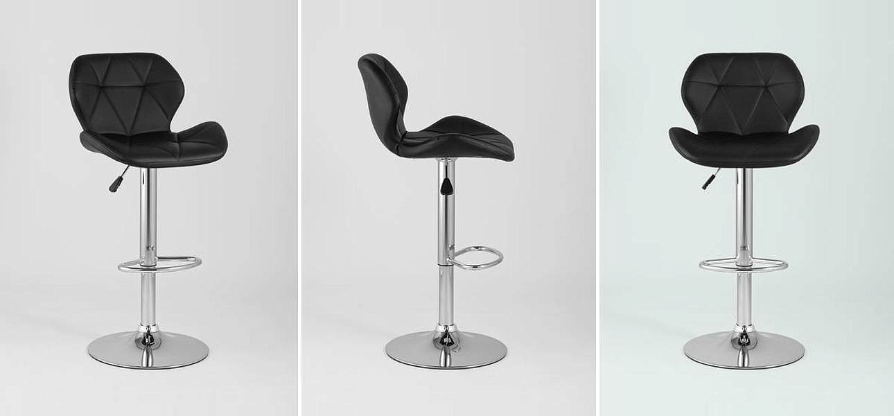 Барный Стул Jeroen Chair Черная Экокожа Барный Стул Jeroen Chair Черная Экокожа - Loft-Concept во Владивостоке