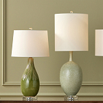 Настольная лампа зеленая грушевидной формы Rich Green Glaze варинант исполнения - 4 | Loft Concept во Владивостоке