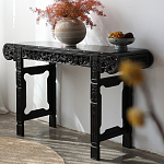 Черная резная консоль в Китайском стиле из массива Black Dragon Console варинант исполнения - 2 | Loft Concept во Владивостоке