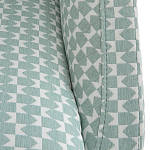 Кресло светло-бирюзовое с принтом Pauley Light Turquoise Armchair варинант исполнения - 5 | Loft Concept во Владивостоке