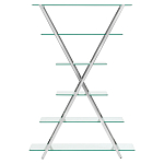 Стеллаж со стеклянными полками на стальном каркасе X-ray варинант исполнения - 2 | Loft Concept во Владивостоке