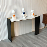 Консоль прямоугольная с основанием чёрного и золотого цвета Wrap варинант исполнения - 2 | Loft Concept во Владивостоке