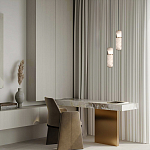 Подвесной светильник с цилиндрическим плафоном из белого алебастра Cryptocrystalline Stone варинант исполнения - 9 | Loft Concept во Владивостоке