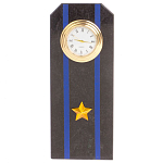 Часы погон подарочные настольные Авиация ВМФ из натурального камня Змеевик Military Clock варинант исполнения - 10 | Loft Concept во Владивостоке