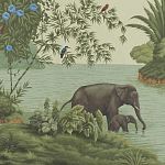 Обои ручная роспись River Scenes of Bengal Verdoyant варинант исполнения - 1 | Loft Concept во Владивостоке