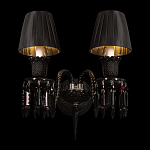 Бра с двумя черными абажурами и декоративными подвесками Lustre Reverie варинант исполнения - 1 | Loft Concept во Владивостоке