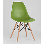 Пластиковый стул на ножках из массива бука Eames Green варинант исполнения - 1 | Loft Concept во Владивостоке